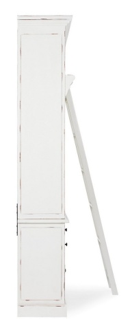 Bibliotecă Jefferson din lemn de mango alb antichizat 233.7 cm - Img 5