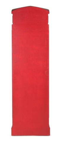 Bibliotecă RED CABIN din lemn de brad rosie 180 cm - Img 4