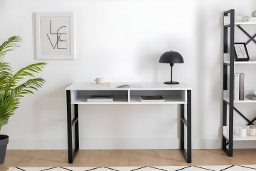 Birou din pal melaminat Miso alb 120 cm