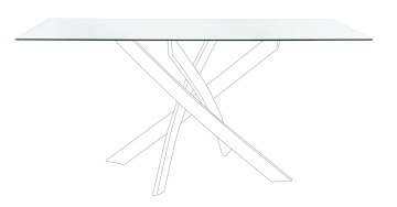 Blat din sticlă masă dining Modern, 160x90 cm - Img 3