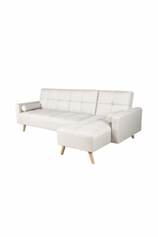 Canapea Maloni extensibila pe dreapta , 3 locuri, creme