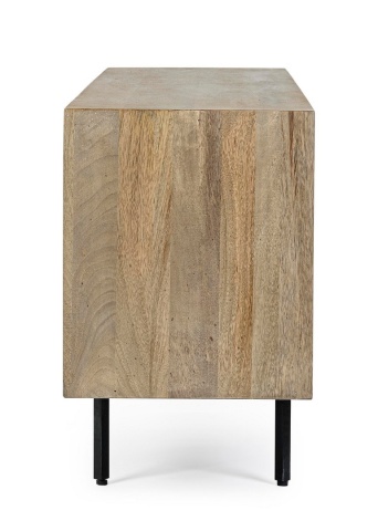 Comodă TV Darsey, 140 cm, din lemn de mango, 140x32.5x53 cm - Img 5