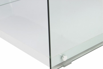 Comoda TV din sticla temperata Elementary alba 120 cm - Img 6