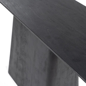 Consolă din lemn de mango Aron 180x40 cm neagra - Img 2