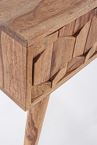 Consolă Kant cu 2 sertare, din lemn de sheesham, finisaj natural, 113x40x77 cm - Img 6