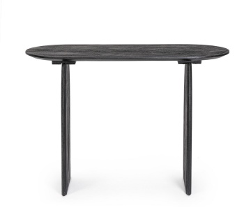 Consolă Monterrey, 110 cm, din lemn de mango, cu finisaj nitrocelulozic, negru, 110x45x76 cm - Img 3