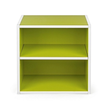 Cub raft cu poliță, verde, 35x29.2x35 cm - Img 3