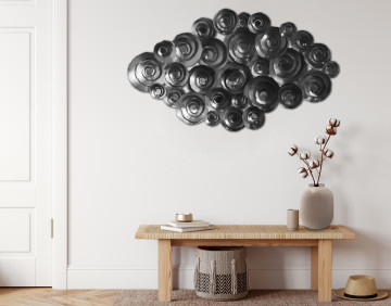 Decorațiune de perete Domizil 80x51x8 cm neagra - Img 2