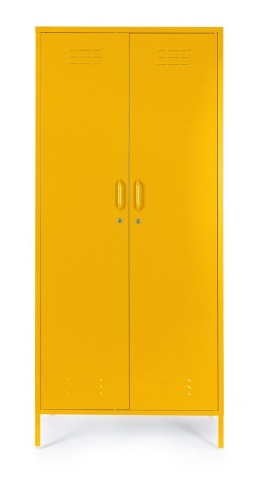 Dulap Cambridge, cu 2 uși, din oțel, vopsit electrostatic, galben, 80x50x185 cm - Img 3