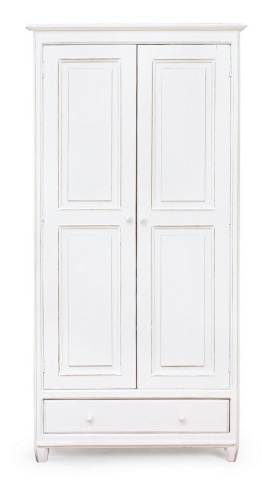 Dulap clasic Colette cu 2 uși și 1 sertar, din lemn masiv de mango, 90x55x190 cm - Img 3