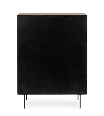 Dulapior Stanwood, cu 3 uși, MDF furniruit stejar, finisaj natural, 90x40x120 cm - Img 4