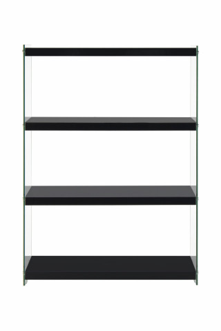 Etajera din sticla Elementary 83x113 cm Neagra - Img 2