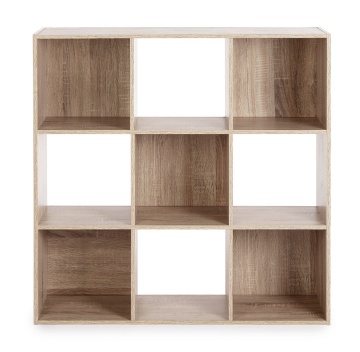 Etajera Mila cu 9 rafturi din lemn efect natural 91,2 cm - Img 3