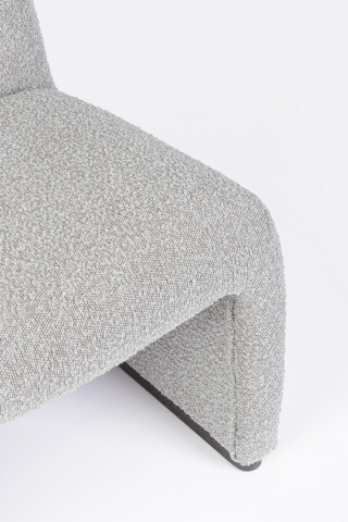 Fotoliu Bassilla Bouclé, Gri, 71 x 69 x 72.5 cm - Img 8