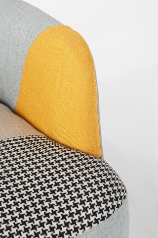 Fotoliu Galatea, din textil patchwork, 60x67x79 cm - Img 8