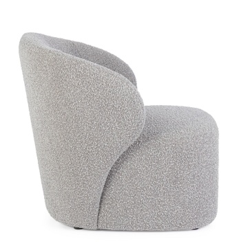 Fotoliu gri din textil bouclé, 79.5 x 75.5 x 72 cm - Img 6