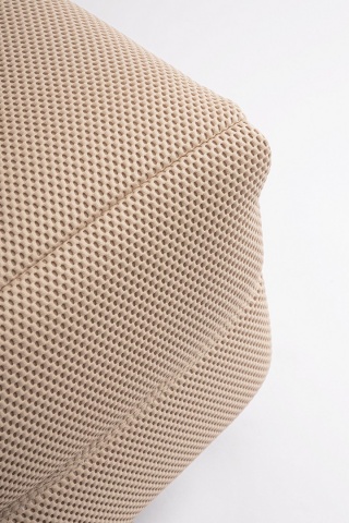 Fotoliu pivotant și reclinabil, din material textil, ivoriu, 88.5x107x93.5 cm - Img 7