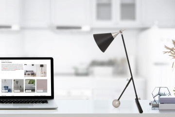 Lampa de birou din fier/alama/aluminiu Celeste, negru/argintiu, un bec - Img 2