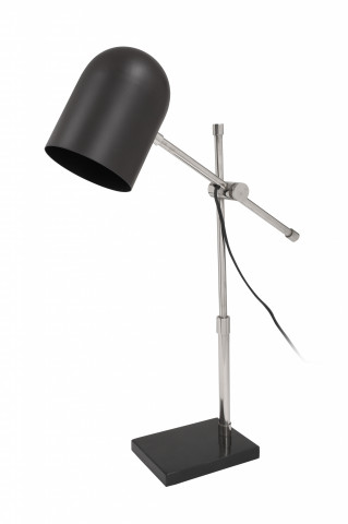 Lampa de birou din otel/alama/fier Celeste, negru/argintiu, un bec