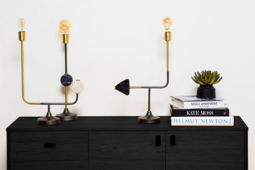 Lampa decorativa din fier/cupru Carlea neagra, 2 becuri - Img 2