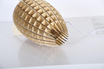 Lampa decorativa din lemn Aviator bej, un bec - Img 4