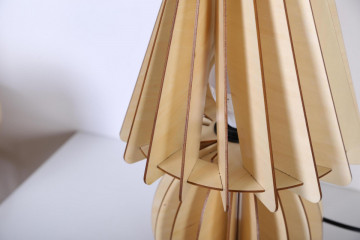 Lampa decorativa din lemn Gino Lemn bej, un bec - Img 6