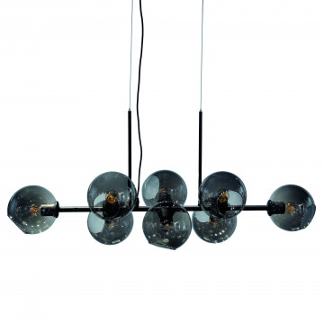 Lampă suspendată din metal Stellar 110x32x48 cm neagra