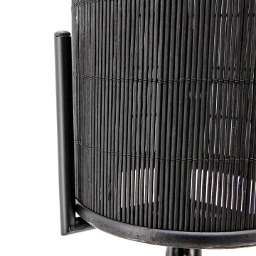Lampadar din bambus/rattan/fier Archer small negru, un bec - Img 2