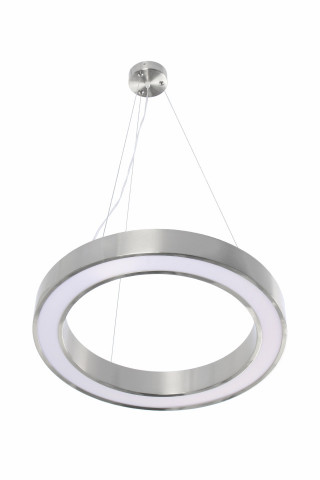 Lustra din PVC/fier Saturn argintie, LED - Img 1