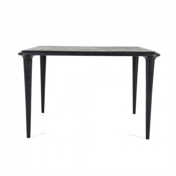 Masa de sufragerie din lemn de mango negru Darcy 140x140 cm - Img 1