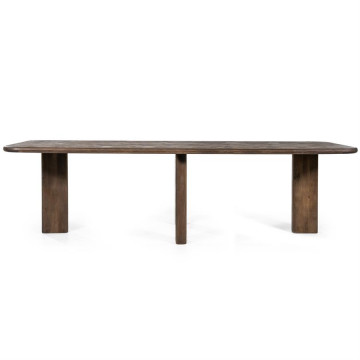 Masa dreptunghiulara din lemn de mango Fynn 280x100x75 cm maro - Img 1