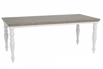 Masa dreptunghiulara din lemn de pin 180x90x78 cm maro/alb