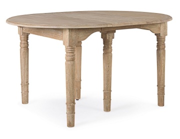 Masă extensibilă Bedford, din lemn masiv de stejar, finisaj ceruit antichizat, 10 locuri, 110-272x110 cm - Img 3