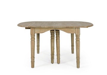 Masă extensibilă Bedford, din lemn masiv de stejar, finisaj ceruit antichizat, 12 locuri, 92-382x120 cm - Img 9