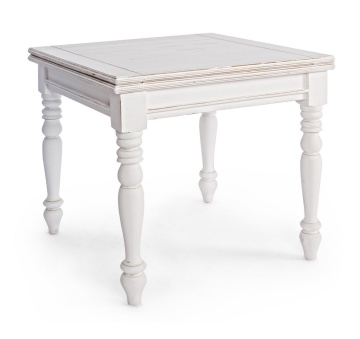 Masă extensibilă Colette, pentru 6 persoane, din lemn de mango, 80-160x80 cm - Img 3