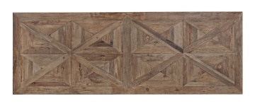 Masă Kaily fixă, pentru 10 persoane, din lemn de ulm reciclat, finisaj antichizat, 280x100 cm - Img 5