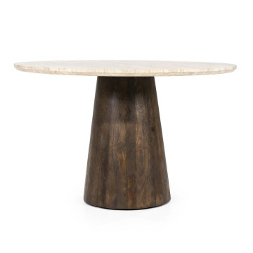 Masa rotunda din travertin 130x76 cm