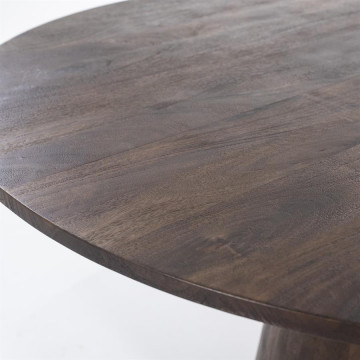 Masa rotunda dinlemn de mango Aron 130x76 cm maro - Img 2