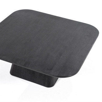 Masuta cafea din lemn de mango Aron 80x80 cm neagra - Img 2