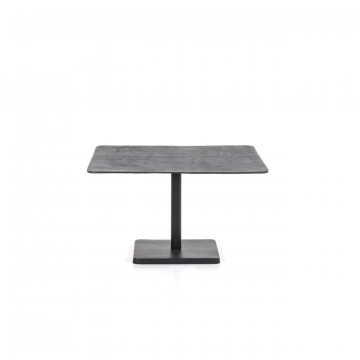 Masuta de cafea din aluminiu negru Haven 60×60 cm - Img 1
