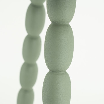 Masuta de cafea din metal Bean 35,5x48 cm verde - Img 3
