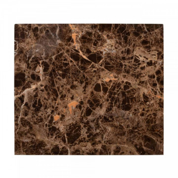 Masuta de cafea dreptunghiulara din marmură si metal Dalton 66x45x40 cm maro - Img 2