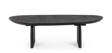 Măsuță de cafea Monterrey, din lemn de mango, negru, 135x76x38 cm - Img 3