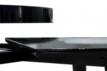 Masuta de cafea patrata/rotunda Dom Butler 77x49,5x46 cm neagra - Img 4