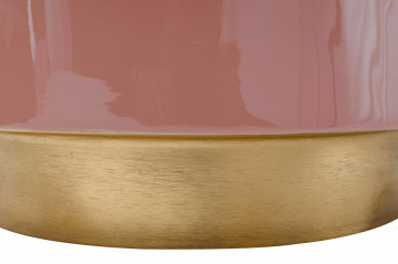 Masuta de cafea rotunda din fier 35x35x44,5 cm roz - Img 3