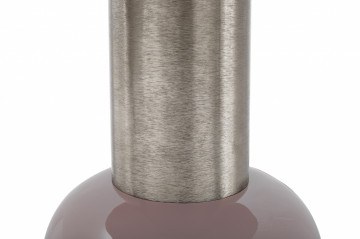 Masuta de cafea rotunda din fier 49,5x49,5x52 cm roz / argintiu - Img 3