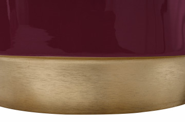 Masuta de cafea rotunda din fier 51,5x51,5x43 cm burgundy - Img 3