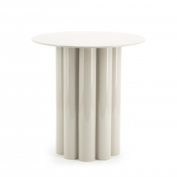 Masuta laterala din metal Olympa bej 43x43x45,6 cm