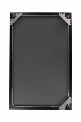 Oglinda dreptunghiulara cu rama din polistiren neagra/argintie Cliff, 56cm (L) x 36cm (W) x 1.6cm (H ) - Img 2