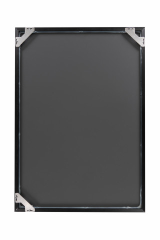 Oglinda dreptunghiulara cu rama din polistiren neagra/argintie Cliff, 68cm (L) x 48cm (L) x 1.6cm (H) - Img 2